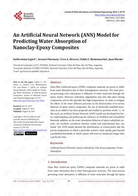 论文研究 - 人工神经网络模型预测纳米粘土-环氧树脂复合材料的吸水率